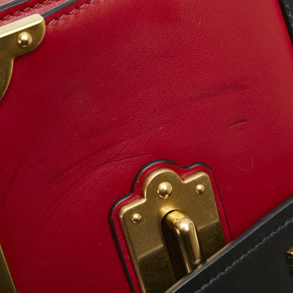 Prada Cahier shoulder bag black leather red - Picture 5 of 11